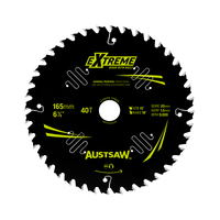 Austsaw 165mm 40T Extreme Wood with Nails Blade Thin Kerf - 20 Bore TBPP1652040