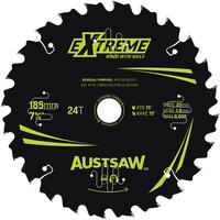 AustSaw 185mm x 20 Bore x 24 T Extreme Wood with Nails Blade (x20) TBPP1852024B