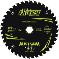Austsaw 185mm 40T Extreme Wood with Nails Blade Thin Kerf - 20 Bore TBPP1852040