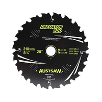Austsaw 190mm 40T Extreme Wood with Nails Blade Thin Kerf - 20 Bore TBPP1902040