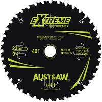 Austsaw 235mm 40T Extreme Wood with Nails Blade Thin Kerf - 25 Bore TBPP2352540