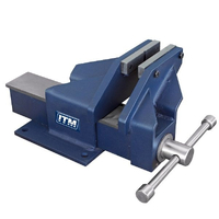 ITM Fabricated Steel Bench Vice Offset Jaw 100mm TM104-100