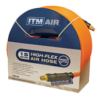 ITM Air Hose 10mm (3/8") x 15m Hybrid Polymer Air Hose Comes With 1/4" Bsp Male Fittings TM300-315