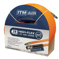ITM Air Hose 12.5mm (1/2") x 15m Hybrid Polymer Air Hose Comes With Nitto Style Fittings TM300-415
