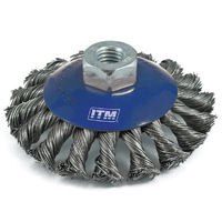 ITM Twist Knot Bevel Brush Steel 100mm Multi Thread TM7002-110