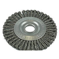 ITM Twist Knot Pipeline Wheel Brush Steel 178mm 22.2mm Bore TM7004-178