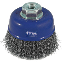 ITM Crimp Wire Cup Brush Steel 100mm M14x2mm Thread TM7010-100