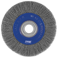 ITM Crimp Wire Wheel Brush Stainless Steel 150mm x 19mm Multi Bore TM7012-415