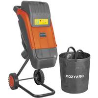 [for email subscriber only.coupon code：kygt30off] kozyard 2400w electric wood chipper garden shredder w/ collection bag & feed baffle
