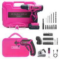 Monika pink tool combo cordless drill driver electric cutter bottle opener screwdriver