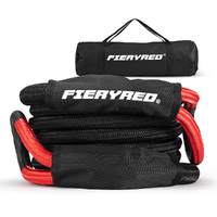 FIERYRED Kinetic Rope 22mm x 9m Snatch Strap Recovery Kit