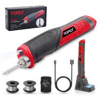 TOPEX 4V Max Cordless Soldering Iron with Rechargeable Lithium-Ion Battery