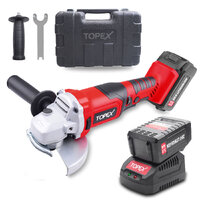 TOPEX 20V 125mm Cordless Angle Grinder 3.0Ah w/ 2 Batteries
