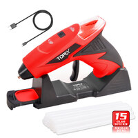 TOPEX 4V Cordless Hot Glue Gun w/ 15Pcs Premium Glue Sticks