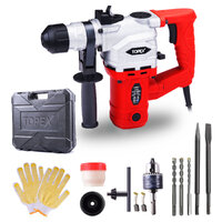 TOPEX 1010W SDS+ Rotary Hammer Drill Demolition Jack Hammer Kit w/ Chisels Drill