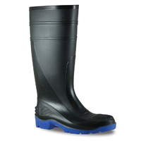 Bata Industrials Utility 400 Gumboots Black/Blue Size AU/UK 5 (US 6)