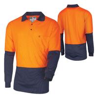 Tru Workwear Micromesh L/S Hi-Vis Polo Shirt