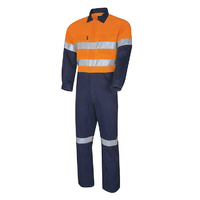 TRU Workwear Lightweight Coverall with 3M Tape Orange/Navy