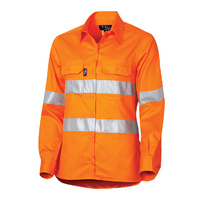 TRU Workwear Ladies Lightweight Vented Hi-Vis Drill Shirt with 3M Tape