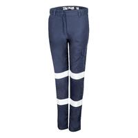 TRU Workwear Womens Midweight Cotton Stretch Cargo Trousers with Biomotion Reflective Tape