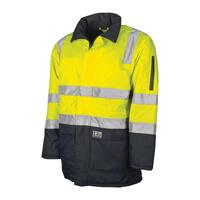 TRU Workwear Quilted Rain Jacket with Reflective Tape