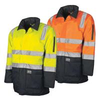 TRU Workwear Quilted Rain Jacket with Reflective Tape