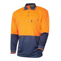 TRU Workwear Longsleeve Micromesh Hi-Vis Polo Shirt