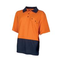 TRU Workwear Recycled Womens Anti-Microbial Micromesh S/S Two Tone Hi-Vis Polo Shirt