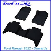 3D Kagu Rubber Mats for Ford Ranger Dual Cab (Next Gen) 2022+-Front & Rear