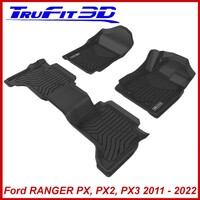 3D Maxtrac Rubber Mats ford Ranger Dual Cab PX PX2 PX3 2011-2022 Front & Rear