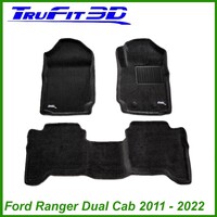 3D Carpet Mats for Ford Ranger Dual Cab PX PX2 PX3 2011-2021 Front & Rear