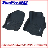 3D Maxtrac Rubber Mats for Chevrolet Silverado 1500-2500-3500 2020+ Front Only