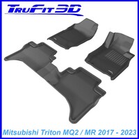 3D Kagu Rubber Mats for Mitsubishi Triton Dual Cab MQ2-MR 2017+ Front & Rear