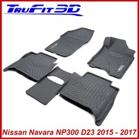 3D Maxtrac Rubber Mats for Nissan Navara Dual Cab 2015-2017 NP300 D23 Front & Rear MAXTRAC RUBBER