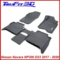 3D Maxtrac Rubber Mats for Nissan Navara Dual Cab 2017-2020 NP300 D23 Front & Rear