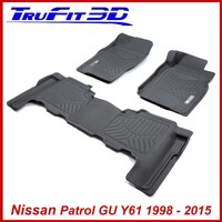 3D Maxtrac Rubber Mats for Nissan Patrol GU Y61 Wagon 1998-2015 Front & Rear