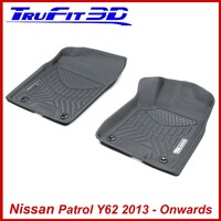 3D Maxtrac Rubber Mats for Nissan Patrol Y62 2013+ Front only