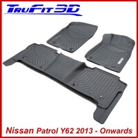 3D Maxtrac Rubber Mats for Nissan Patrol Y62 2013+ Front and Rear