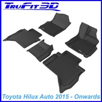 3D Kagu Rubber Mats for Toyota Hilux Dual Cab AUTO 2015+ Front & Rear mats