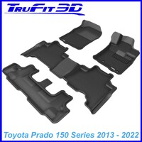 3D Kagu Rubber Mats for Toyota Prado 150 Series 2013+ 3 Rows