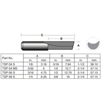 Carbitool 4mm Spiral Cutter for Aluminium and Soft Plastics TSP04MS