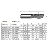 Carbitool 4mm Spiral Cutter for Plastic TSPL04MS