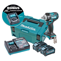 Makita 40V Max Brushless 1/2" Impact Wrench 4.0 Set TW004GM203