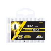 Alpha ThunderMax TX25 x 50mm Impact Power Bit Handipack (x10) TX2550SMH