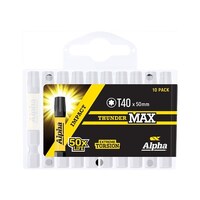 Alpha ThunderMax TX40 x 50mm Impact Power Bit Handipack (x10) TX4050SMH