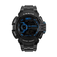 Unit Mens Watch Crank Black Blue OSFM Black