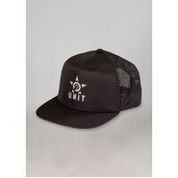 Unit Mens Headwear Cap Snapback Icon Black