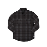 Unit Mens Shirt Woodford Flannel Shirt Charcoal