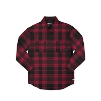 Unit Mens Shirt Woodford Flannel Shirt Red