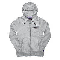 Unit Mens Fleece Hoodie Clapped Grey Marl